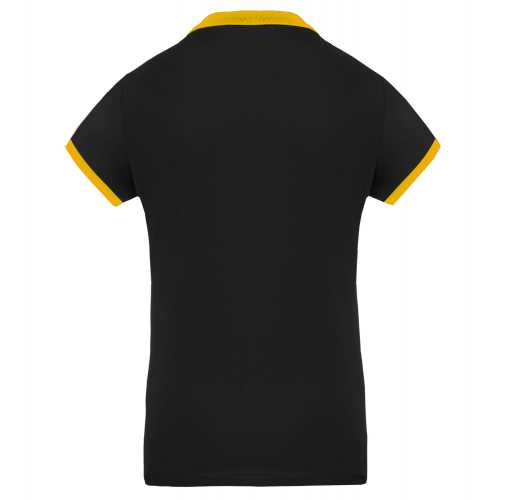 black / yellow Polo piqué performance mujer
