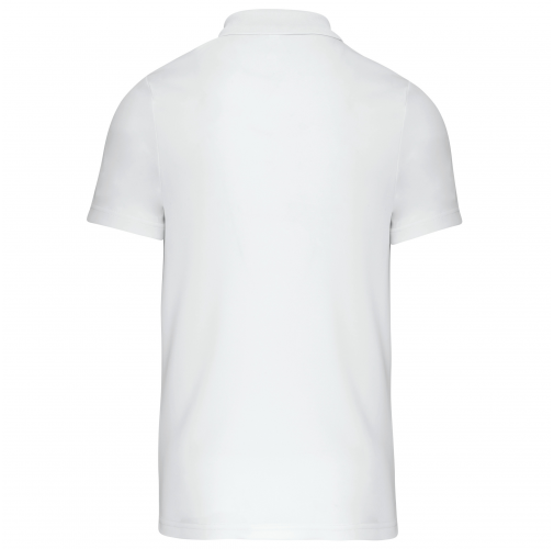 white / black Polo de manga corta unisex