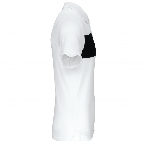 white / black Polo de manga corta unisex
