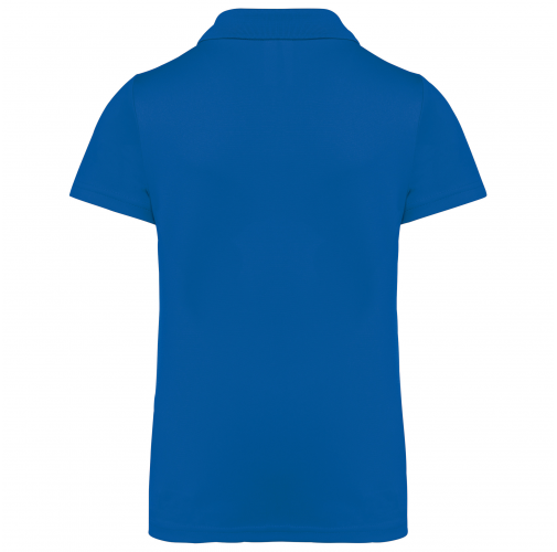 sporty royal blue / white Polo de manga corta niños