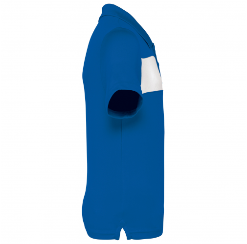 sporty royal blue / white Polo de manga corta niños