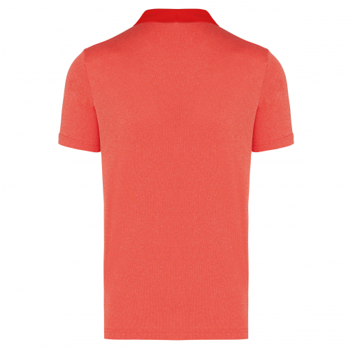 coral heather Polo jaspeado de manga corta adulto