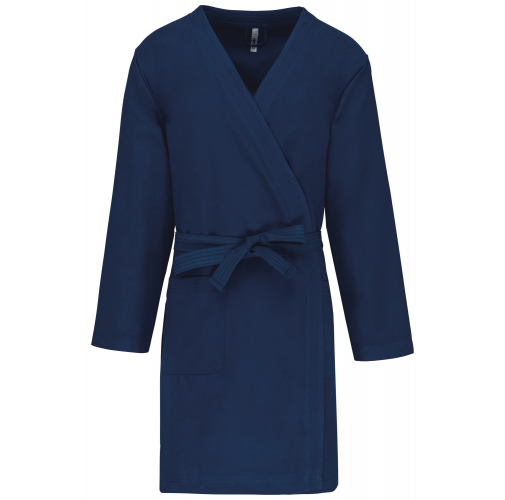 sporty navy Albornoz de microfibra