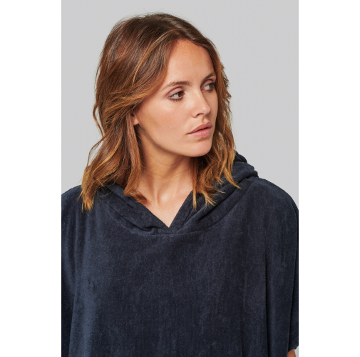 Poncho de rizo con capucha - Unisex