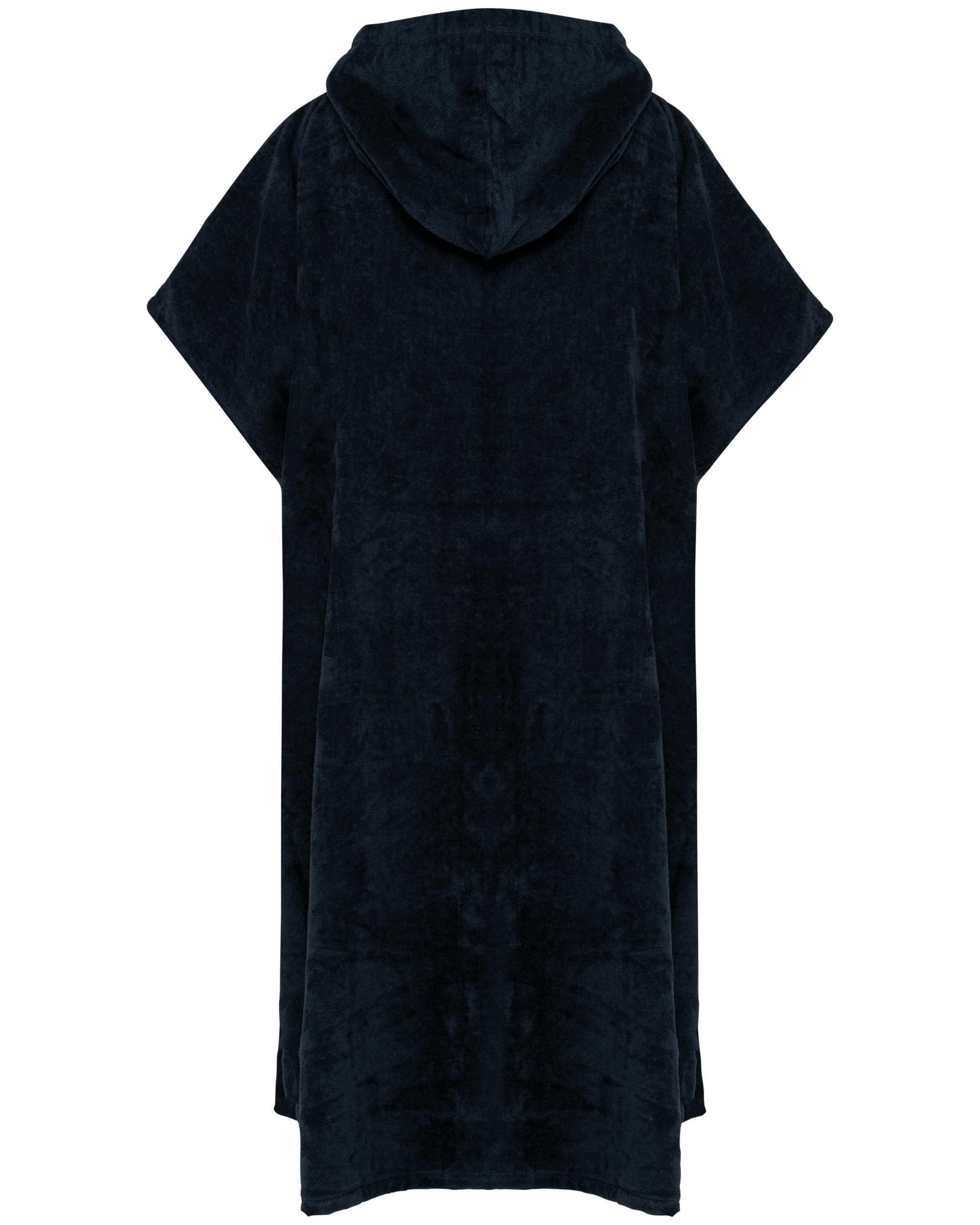 black Poncho de rizo con capucha - Unisex