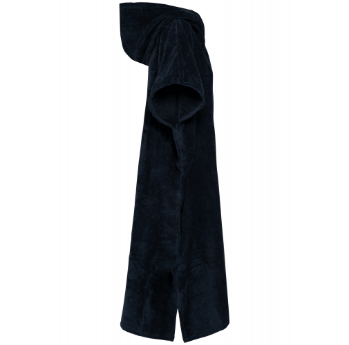 navy Poncho de rizo con capucha - Unisex