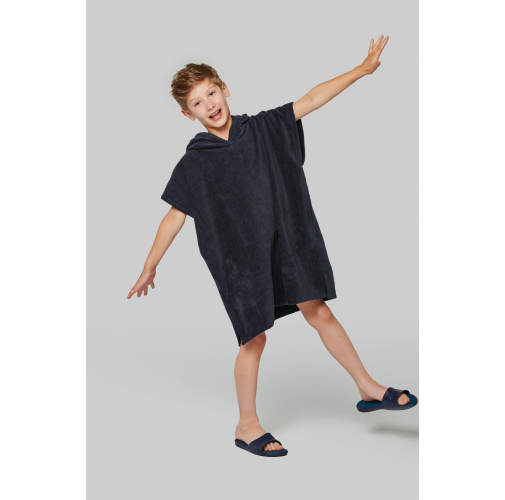 Poncho de rizo con capucha niño