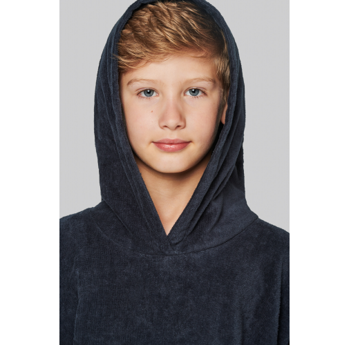Poncho de rizo con capucha niño