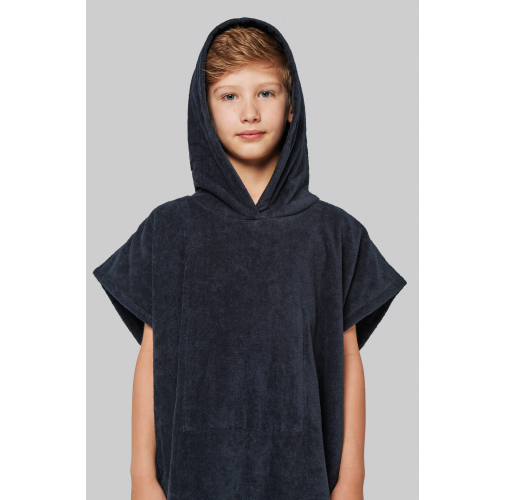 Poncho de rizo con capucha niño