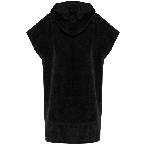 black Poncho de rizo con capucha niño