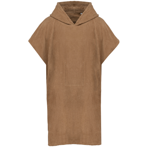 camel Poncho de rizo con capucha niño