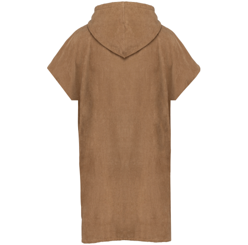 camel Poncho de rizo con capucha niño