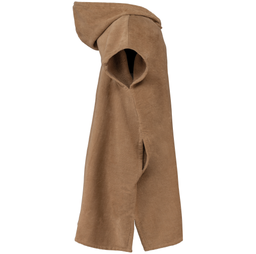 camel Poncho de rizo con capucha niño