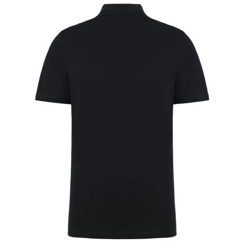 black Polo Supima® manga corta hombre