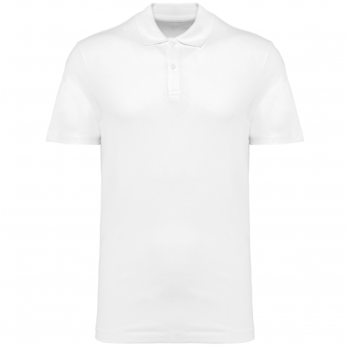 white Polo Supima® manga corta hombre