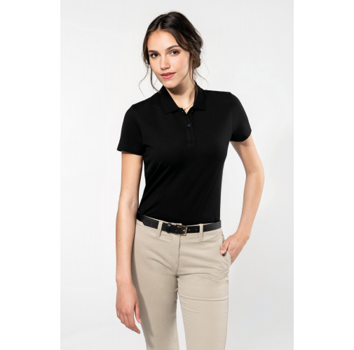 Polo Supima® manga corta mujer