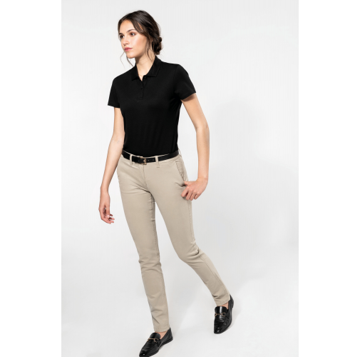 Polo Supima® manga corta mujer