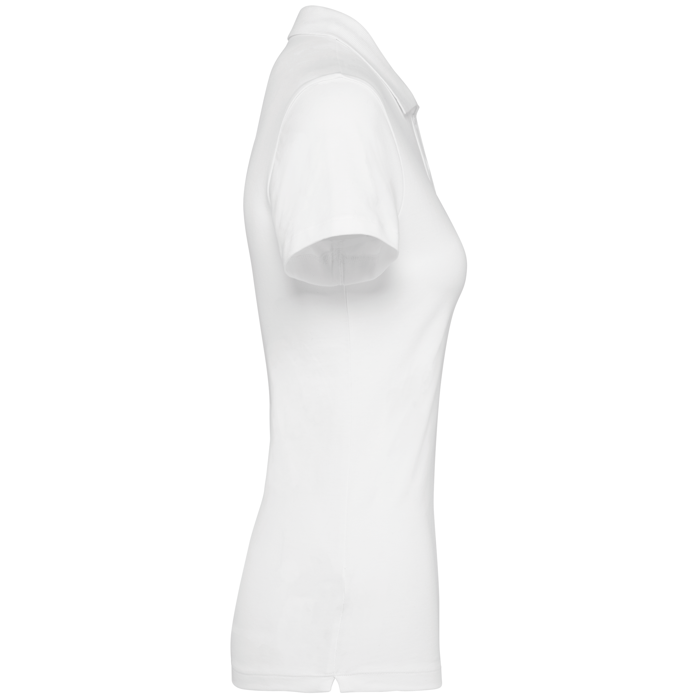 black Polo Supima® manga corta mujer