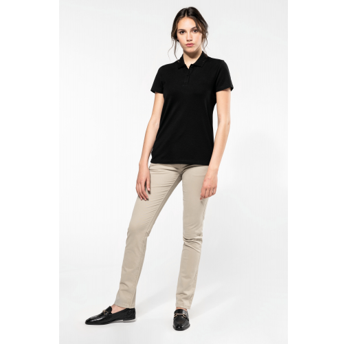 Polo Supima® manga corta mujer