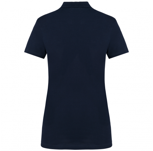 deep navy Polo Supima® manga corta mujer