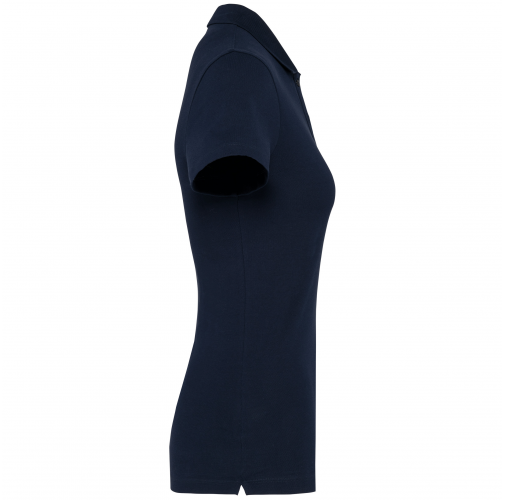 deep navy Polo Supima® manga corta mujer