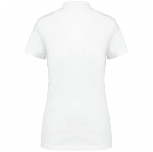 white Polo Supima® manga corta mujer