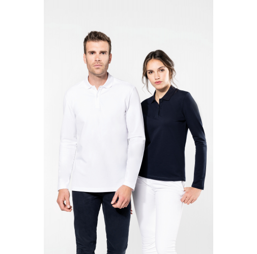 Polo Supima® manga larga hombre