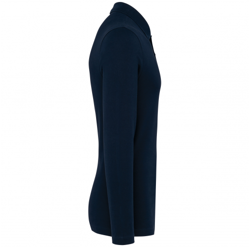 deep navy Polo Supima® manga larga hombre