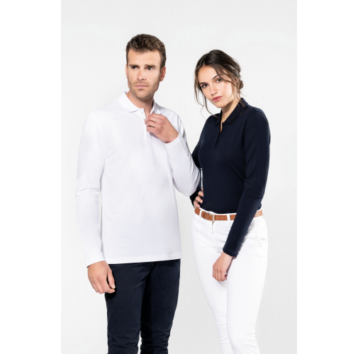Polo Supima® manga larga hombre