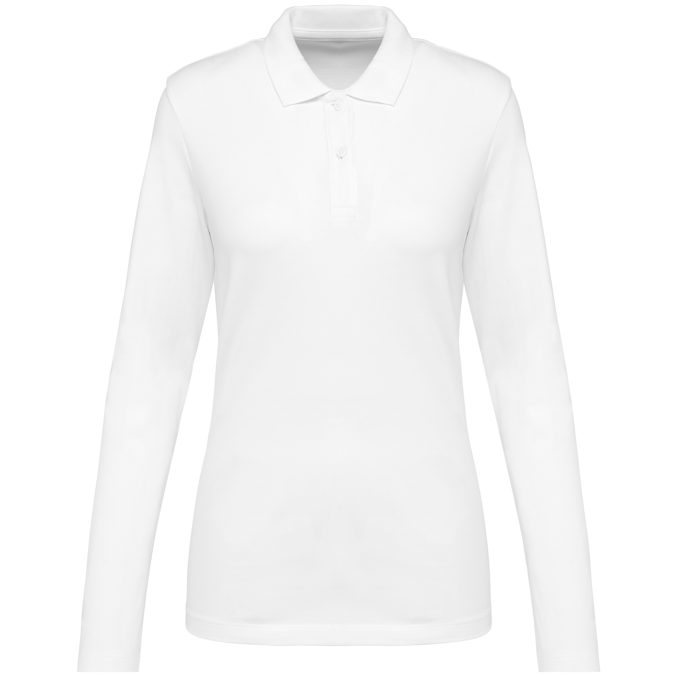 black Polo Supima® manga larga mujer