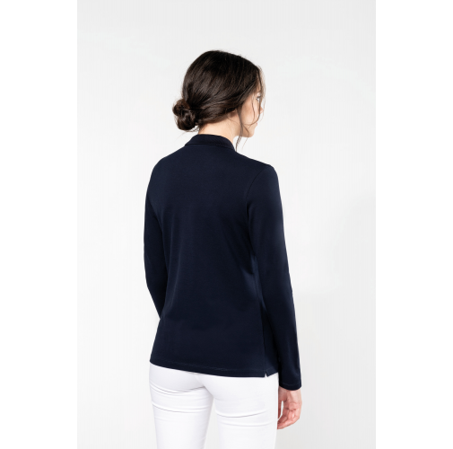 Polo Supima® manga larga mujer