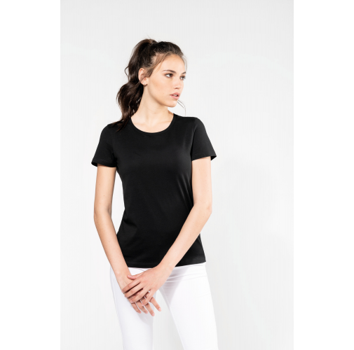 Camiseta Supima® cuello redondo manga corta mujer