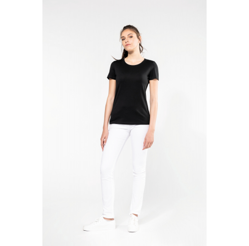 Camiseta Supima® cuello redondo manga corta mujer