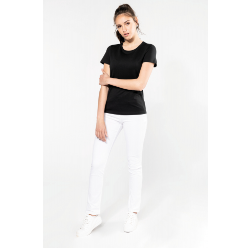Camiseta Supima® cuello redondo manga corta mujer