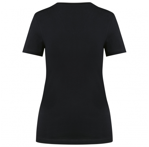 black Camiseta Supima® cuello redondo manga corta mujer