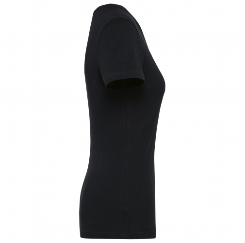black Camiseta Supima® cuello redondo manga corta mujer