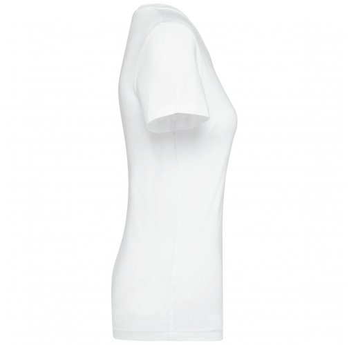 white Camiseta Supima® cuello redondo manga corta mujer
