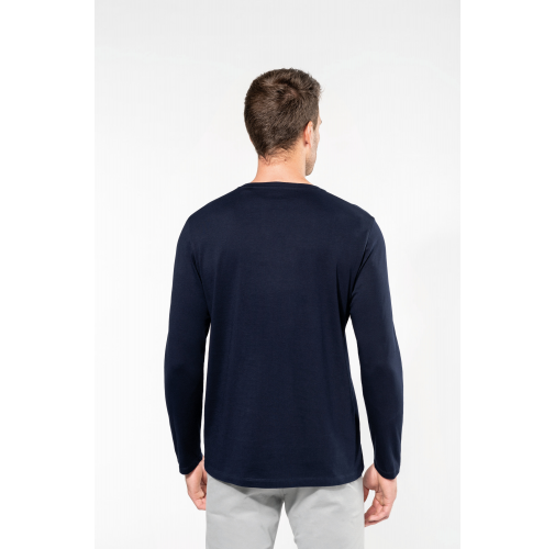 Camiseta Supima® cuello redondo manga larga hombre
