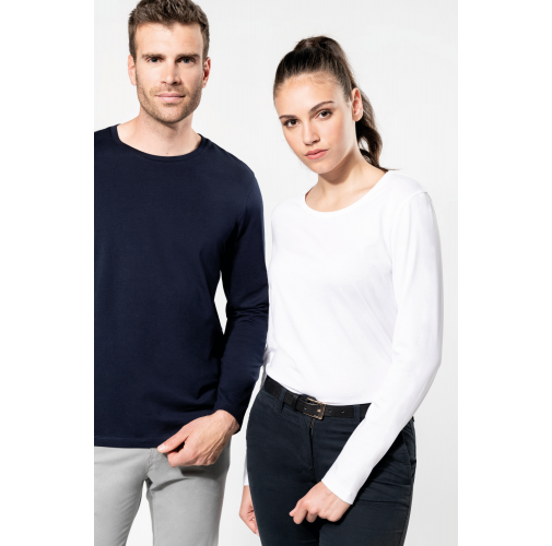Camiseta Supima® cuello redondo manga larga hombre