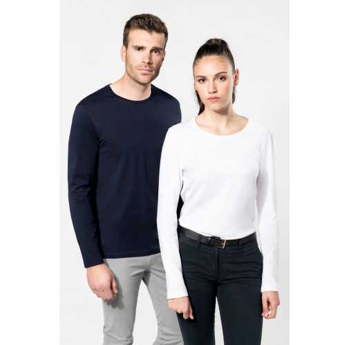 Camiseta Supima® cuello redondo manga larga hombre