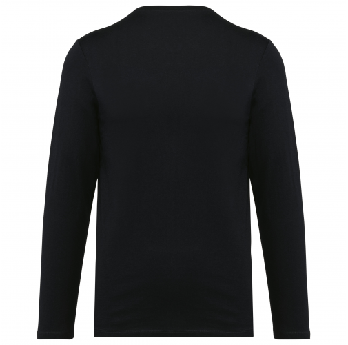 black Camiseta Supima® cuello redondo manga larga hombre