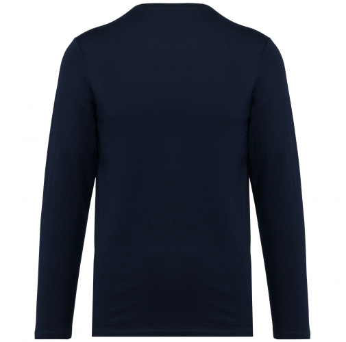 deep navy Camiseta Supima® cuello redondo manga larga hombre