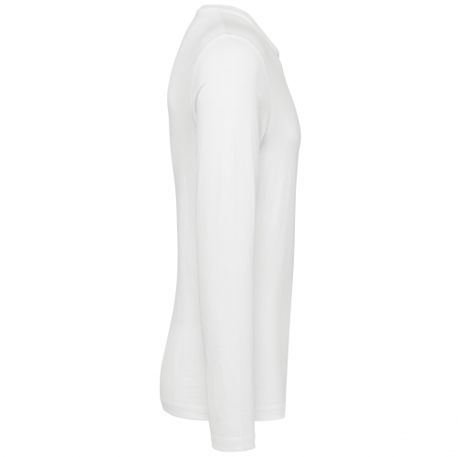 white Camiseta Supima® cuello redondo manga larga hombre