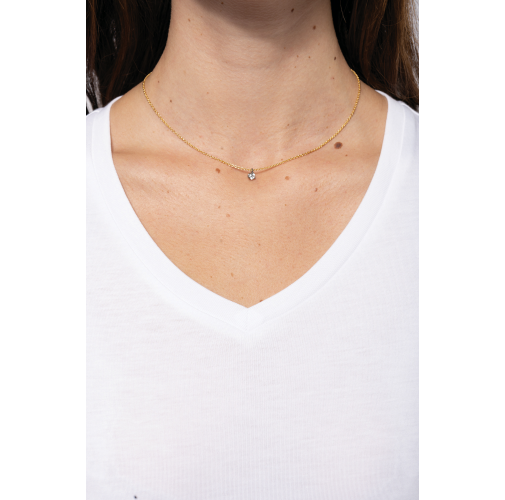 Camiseta Supima® cuello de pico manga corta mujer