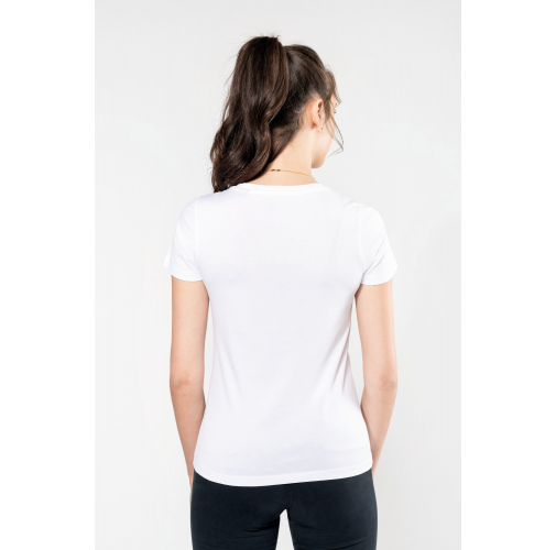 Camiseta Supima® cuello de pico manga corta mujer