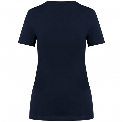 deep navy Camiseta Supima® cuello de pico manga corta mujer