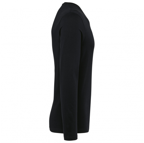 black Camiseta Supima® cuello de pico manga larga hombre