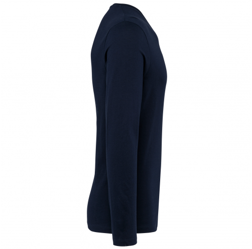 deep navy Camiseta Supima® cuello de pico manga larga hombre