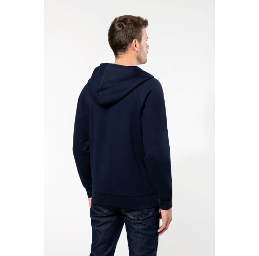 Chaqueta con cremallera y capucha hombre