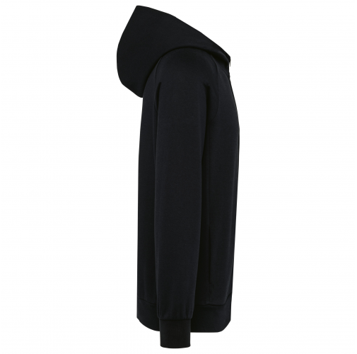 black Chaqueta con cremallera y capucha hombre